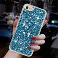thumbnail image 3 of For iPhone 7 / 8 / SE 2022 & 2020 Case,Cute Glitter Bling Twinkle Stardust with Drop Protection Shockproof Soft TPU Slim Flexible Phone Case Girls/Women Protective case for iPhone 7/8/SE,Blue, 3 of 6