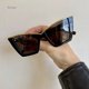 thumbnail image 4 of Gafas de sol de ojo de gato para mujer, lentes de gran tamaño a la moda, Color degradado, diseñador de marca, montura de Cateye semirmetálica, nuevas, 4 of 5