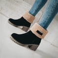 thumbnail image 3 of Women's Winter Wool-Lined Ankle Mid-Calf Boots, Suede Upper Non-Slip Warm Snow Boots, 3 of 5