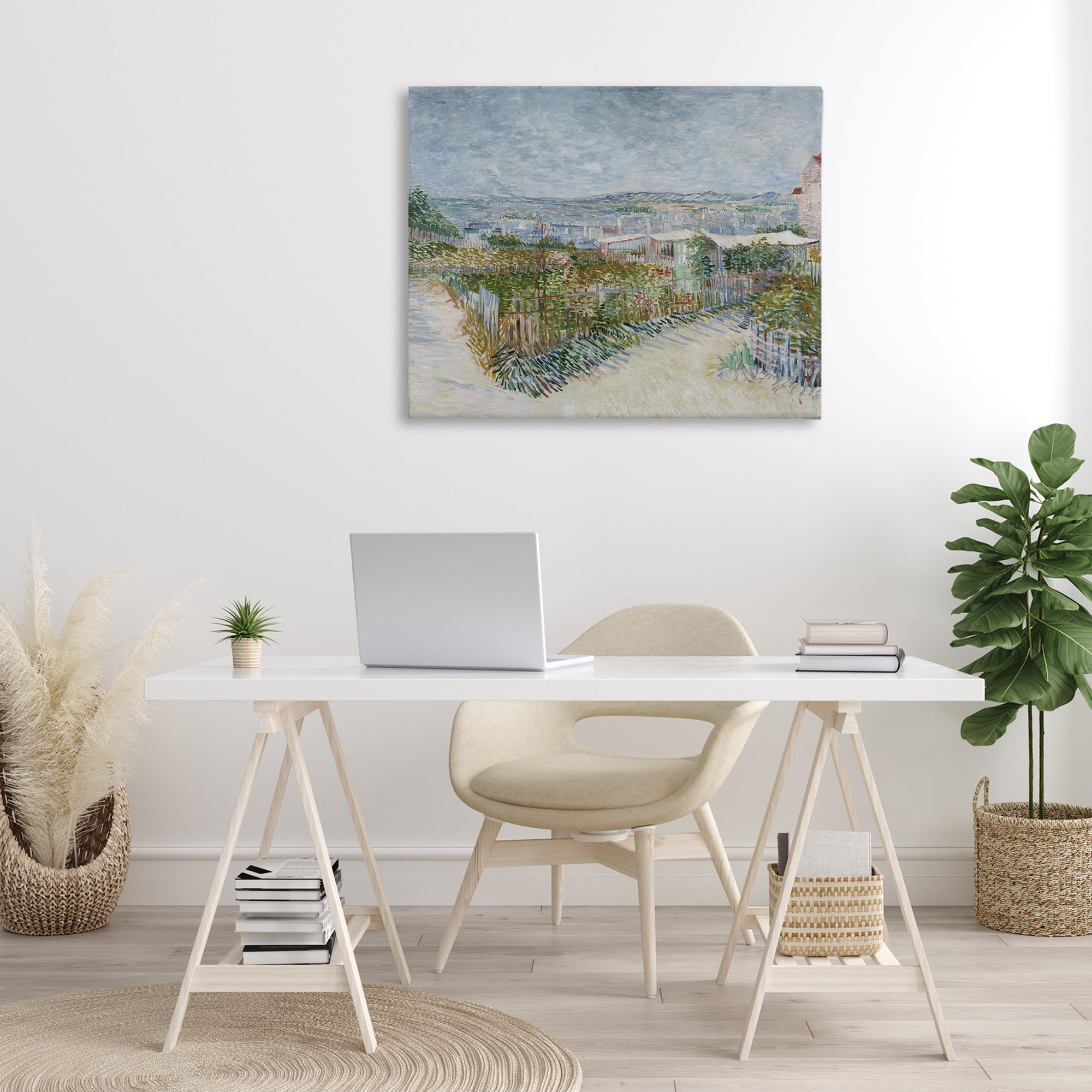 Stupell Industries Van Gogh Monmarte Landscape Landscape & Nature Painting Wrapped Canvas Art Print Wall Art, 40 x 30