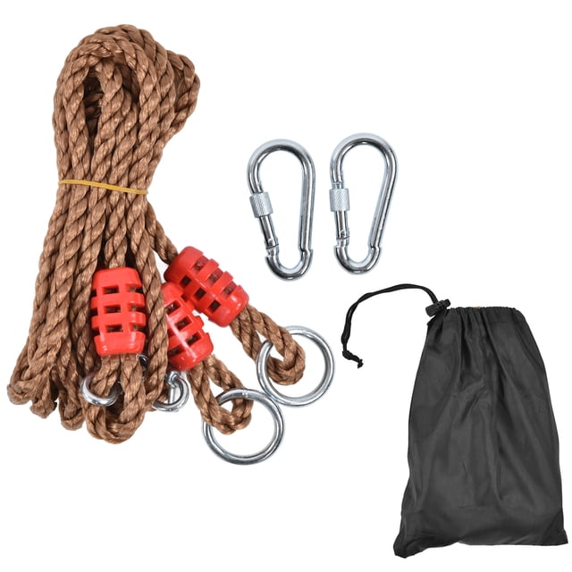 Ensemble de 2 Cordes en Nylon pour Balançoire d'Arbre Intérieur Extérieur Cordon d'Extension Réglable pour Hamac avec Boucle de Connexion Sac de Rangement Sangles de Chaise Extension - Supporte jusqu'à 700lbs