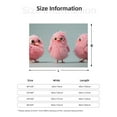thumbnail image 5 of Rateoe Adorable Pink Fluffy Birds Pattern Flannel Throw Blanket, Ultra-soft Blanket for Bed, Couch, Car, Hypoallergenic Anti-pilling blanket-50"x40"(Horizontal), 5 of 6