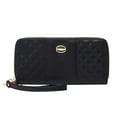 thumbnail image 2 of ZAXARRA Women Slimming Wallet, Leather Solid Color Triple Folding Zipper Bag Storage Money Pack, 2 of 5