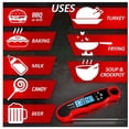 thumbnail image 4 of Digital Folding Food Thermometer with Probe Cable, Function, -50℃ to 300℃ Range, ABS & Stainless Steel Construction, Battery-Powered Kitchen Cooking Tool for Grilling and Meat Temperature, 4 of 6