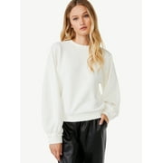 Scoop Long Sleeve Pullover Drop Shoulder Sweatshirt (Women's) 1 Pack