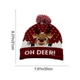 thumbnail image 3 of Uutvery Cute Knitted Hats,Christmas LED Winter Cuffed Beanie Hat,Winter Fashion Christmas Hat with LED Lights,Cartoon Animals Design Xmas Knit Cap,Warm Knitted Xmas Knitted Hats for Women Men, 3 of 6