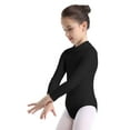 thumbnail image 2 of Lejafay Kids Teen Girls Classic Gymnastics Ballet Dance Leotard Long Sleeve Bodysuit Tops Ballerina Black XXL, 2 of 7