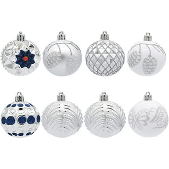 LINLIN Christmas Tree Decoration Ball, 8pcs 6cm Christmas Tree Decorations Set Christmas balls hanging Ornaments Pendants for Home Decor Wedding Party