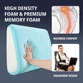 thumbnail image 6 of Lumbar Support Pillow for Recliner Chair, Memory Foam Back Support Cushion for Elderly,Extra Large Lumbar Support Pillow,Thick Backrest for Home Reading (Black, 20“x13.5"x5"), 6 of 10