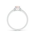 thumbnail image 2 of ANGARA Natural Cushion Morganite Ring with Diamond Collar in 14K White Gold for Women | Birthday, Anniversary, Jewelry Gift for Women | Natural Morganite Ring, 2 of 7