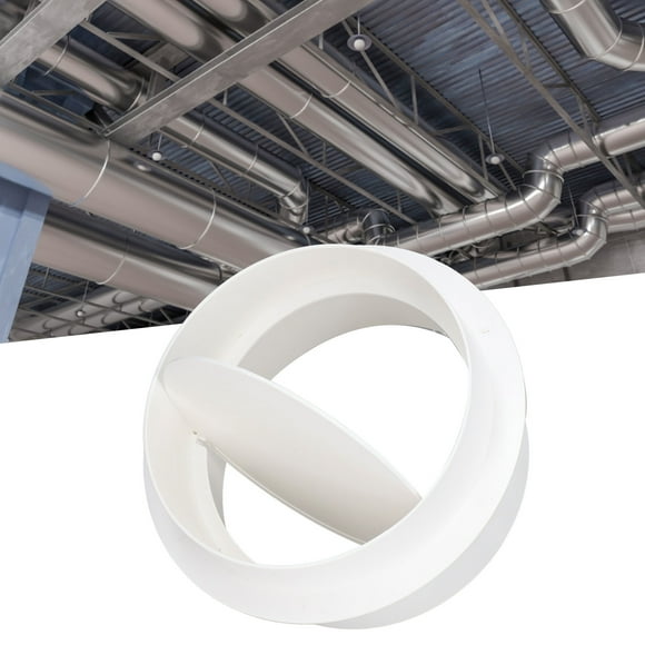 Bloqueador de fluJo de aire, Amortiguador de Fondos de Capacidad de 6 Pulgadas ABS fácil de Instalacia para Ventilador de Escape