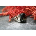 thumbnail image 3 of Roarsilver Zircon Ring-925k Unisex Silver Jewelry-Vintage Gemstone Ring-Gift for Him and Her-925k Turkish Handmade Sterling Silver Black Ring | 8, 3 of 6