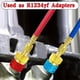 thumbnail image 3 of Kit de acopladores rápidos R1234yf, Latón a Prueba de temperatura alta Conveniente Uso R1234yf Adaptador de Acoplador Rápido para el Acondicionador de Automóvil Ca Carga, 3 of 7