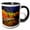 Black/White, variant on 3drose, Usa, California, Sierra Nevada Mountains. Autumn in the Sierras., 11oz Two-tone Blue Mug
