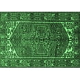 thumbnail image 1 of Ahgly Company Indoor Rectangle Persian Emerald Green Traditional Area Rugs, 5' x 7', 1 of 4