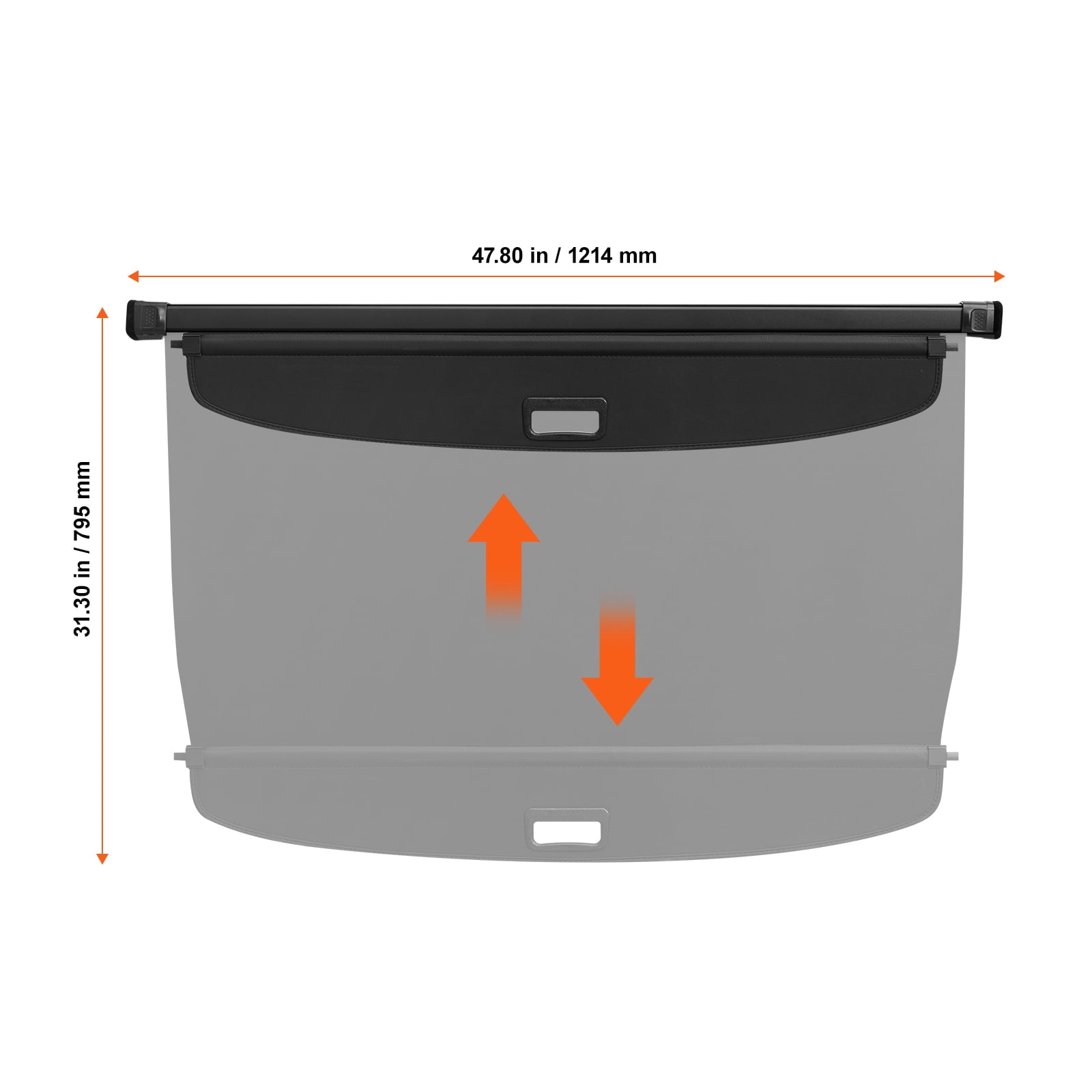 KFFKFF Retractable Trunk Cover for Toyota RAV4 2019-2025, Waterproof Security Shade for 5-Seater Models, UV-Resistant Rear Cargo Shield with Durable Aluminum Frame and PVC Leather Finish
