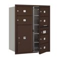 thumbnail image 2 of 10 Door High Recessed Mounted 4C Horizontal Mailbox with 6 Doors and 2 Parcel Lockers in Aluminum with Private Access - Front Loading, 2 of 4