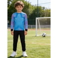 thumbnail image 2 of Haitryli Kids Boys Football Training Suit Padded Soccer Jersey Goalie Top And Leggings Goalkeeper Kit Light Blue 28-S, 2 of 7