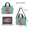 thumbnail image 3 of FORMRS 16" Laptop Bag Carrying Sleeve Case with Handle Travel Shoulder Briefcase, Big Pink Cheetah, 3 of 8