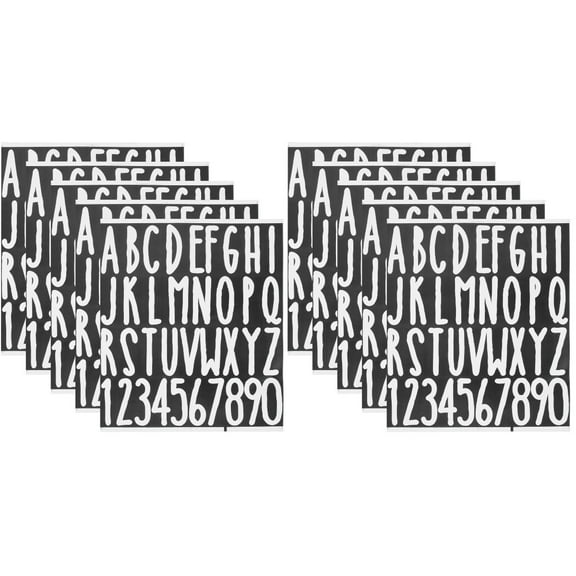 Set of 2 Sticker Letters for Crafts Mailbox Number Stickers White