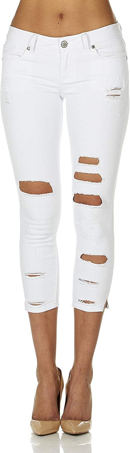 white ripped jeans walmart
