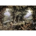 thumbnail image 3 of Brueghel, Jan 14x11 Black Modern Framed Museum Art Print Titled - Land of Paradise, 3 of 5