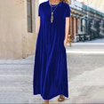 thumbnail image 2 of adviicd Robes de Travail pour Femmes Robes d'Été Décontractées Sans Manches à Bretelles Spaghetti Robe Longue Maxi de Plage Bleue,TTG, 2 of 5
