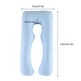 thumbnail image 3 of Topchances Pregnancy Pillow Maternity Belly Contoured Body with Cotton Cover Blue, 3 of 8