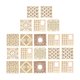 thumbnail image 1 of 20x de tallada artesanía hecha DIY pintura rebanadas de natural para decoración para hogar fabricación de Cuadrado Baoblaze arte de scrapbooking, 1 of 8