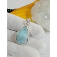 thumbnail image 4 of Larimar Pendant, Solid 925 Sterling Silver, Larimar Jewelry, Silver Pendant, Handmade Pendant, Statement Pendant, Big Pendant, Gift Idea, 4 of 5