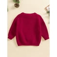 thumbnail image 5 of Rdhnmea Newborn Baby Girl Boy Christmas Knit Sweater My First Christmas Embroidery Long Sleeve Round Neck Fall Winter Knitted Sweatshirt Xmas Outfit, 5 of 9
