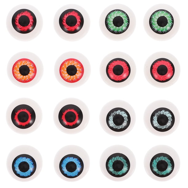 FELTECHELECTR 16 piezas de ojos falsos para Halloween, accesorios de terror para fiestas, muñecos de peluche