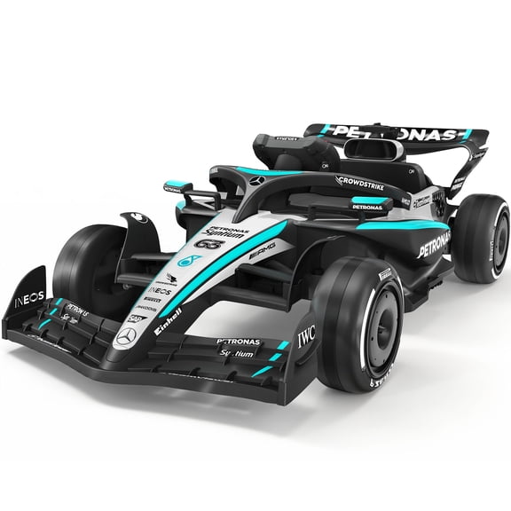 Mercedes-Benz F1 W16 Electric Go Kart, iYofe 12V Go Kart for Kids with Remote Control, Soft Start & Soft Stop, Built-in Music, Bluetooth, Ride on Toys for Kids 3-5