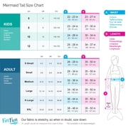 Fin Fun Limited Edition Mermaid Tail for Women, Teen and Adults with Monofin, Adult Small, Watercolor Waves
