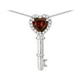 thumbnail image 2 of Star K � Key to My Heart Pendant Necklace with Genuine Garnet, 2 of 9