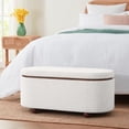 thumbnail image 3 of Ornavo Home Boucle Storage Ottoman Bench Teddy Storage Bench with Removeable Lid for Entryway Bench, Bedroom, Living Room, 3 of 7