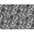 thumbnail image 2 of Zelouf French Terry Open Jacquard Lace  , Sewing, DIY, Crafts Fabric by the Yard, Black, 7 Yard, 2 of 2