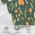 thumbnail image 5 of Yayeee 2 Pack Hand Towels for Bathroom 100% Cotton 16" x 28" Soft Absorbent Kitchen Towel, Orange Flowers, 5 of 7