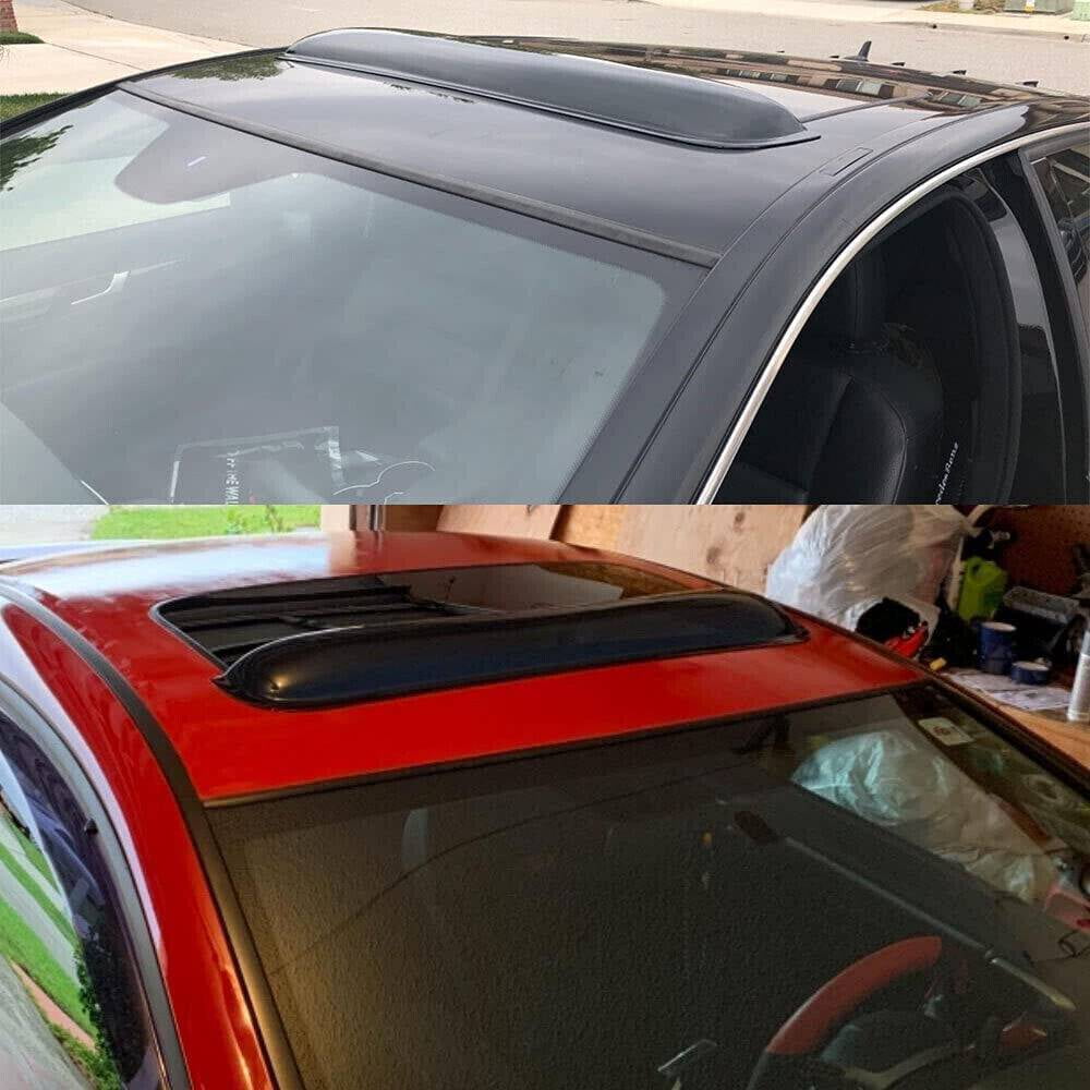 EGOESWELL RN98 38" Sun Roof Wind Deflector, Acrylic Auto Sunroof Wind Guard, Car Moonroof Window Visor, Sun Shade, Wind Noise Reducer, Rain Guard, 1PC