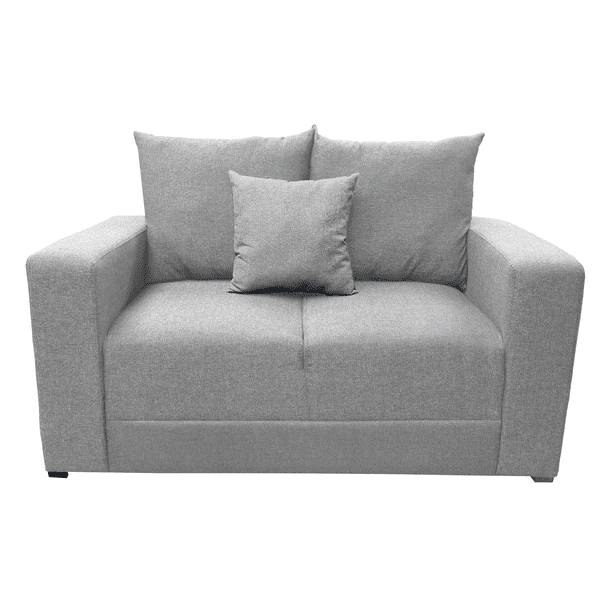 Love seat El Bazar Store Miami Lino Gris plata 2 plazas, Modular, Moderno, Sala