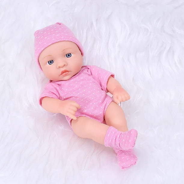 Xihbxyly Muñeca Bebé Renacida, Material de Vinilo Suave, Aspecto Realista con Cara Ruborizada, Regalo Ideal para Cumpleaños o Navidad, Accesorio de Fotografía, 7.48 Pulgadas, Incluye Muñeca y Juego d