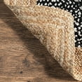 thumbnail image 5 of 3x6 Ft Black & White Cotton Jute Area Rug, Hand-Woven, Reversible, Farmhouse Boho Style, Durable & Pet-Friendly Rug for Living Room, Dining Room, and Bedroom, 5 of 5