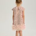 thumbnail image 7 of Delliss Girl's Sparkly Sequins Slim Fit Stylish Mesh Hem Elegant Performance Party Dress 2-8 Years, 7 of 7