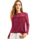 thumbnail image 1 of AllegK CamiDe GaCon Cuello Redondo Y BluCampesiDe ManLarCon Panel Floral De Encaje PaMujer Vino rojo S, 1 of 6