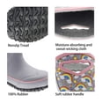 thumbnail image 4 of MCIKCC Unisex Kids Waterproof Rain Boots Rubber Boots for Toddlers Gray & Pink 6 Big Kid, 4 of 7