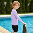 thumbnail image 5 of vdgthytj Kids Long Sleeve Tops Boys Girls Crewneck Raglan Shoulder Quick Dry Sun Protection Solid Sport Shirts(7-8 years,Purple), 5 of 9