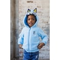 thumbnail image 4 of Sudadera con capucha Bluey Cozy Sherpa con cremallera para cosplay para niños pequeños 3T, azul, 4 of 8