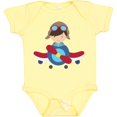 thumbnail image 3 of Inktastic Pilot Boy, Airplane, Plane, Flying, Brown Hair Boys Baby Bodysuit, 3 of 5