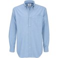 thumbnail image 1 of B&C - Camisa de manga larga Modelo Oxford (Tallas grandes) para Hombre Caballero - Fiesta/Trabajo/Eventos importantes (Azul), 1 of 2