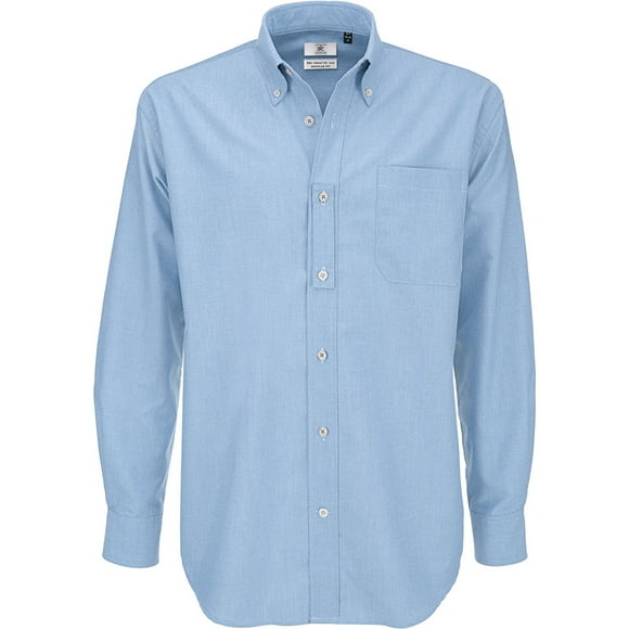 B&C Mens Oxford Long Sleeve Shirt / Mens Shirts